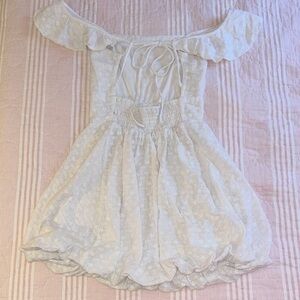 Altar’d State* Floral White Off-Shoulder Dress